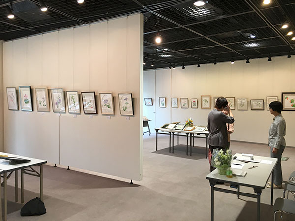 ボタニカルアート教室の作品展示会