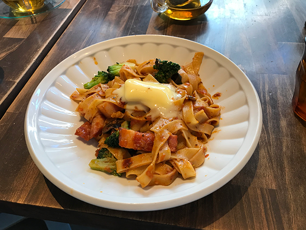 注文したパスタ・けっこう美味しい