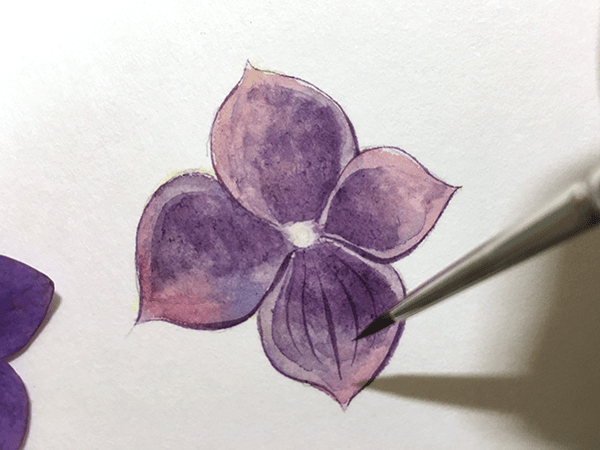 花脈を描いていく