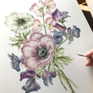 簡単な花の描き方 水彩画メイキング カリグラフィーレシピ